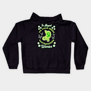 Gastroparesis In August We Wear Green Kids Hoodie